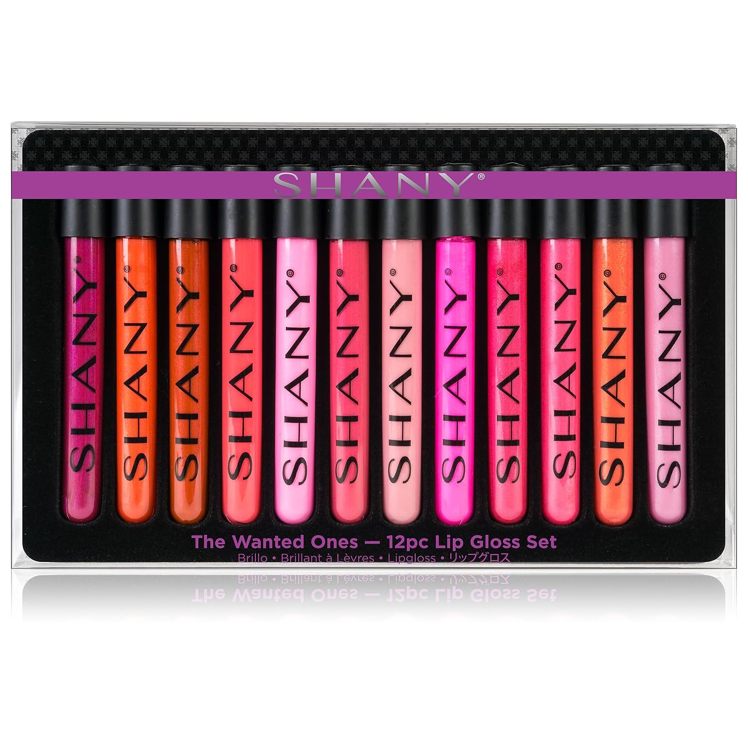 SHANY Lip Gloss - The Wanted Ones - Lip Gloss luminizer Set with Aloe Vera and Vitamin E - New Formula - 12 Pieces