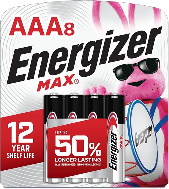 Energizer MAX AAA Batteries (8 Pack), Triple A Alkaline Batteries