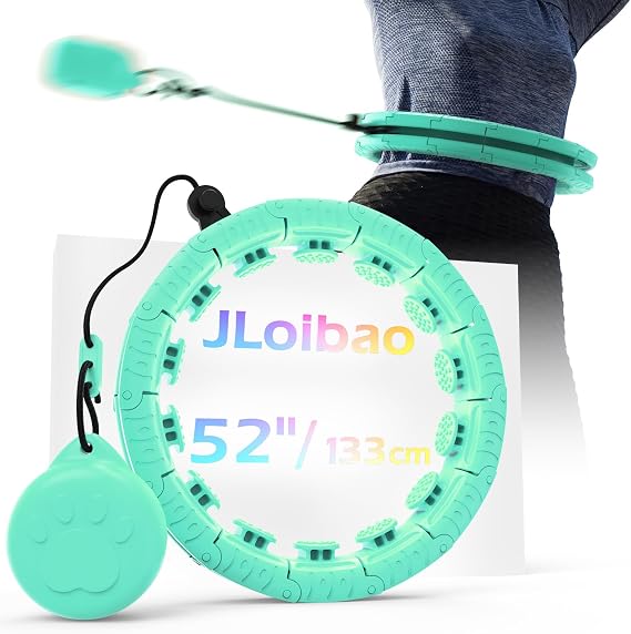 Weighted Hula Circle for Adults With Sweat Weight Ball, Infinity Fiteness Hoop Plus Size, Include 24 Detachable Links, for Women Smart Exercise Equipment