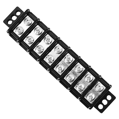 GLOSO Marine Terminal Blocks TBD Double Row Stainless 10-22 AWG Cu, 30A600V- 1 Pack, 8 Poles