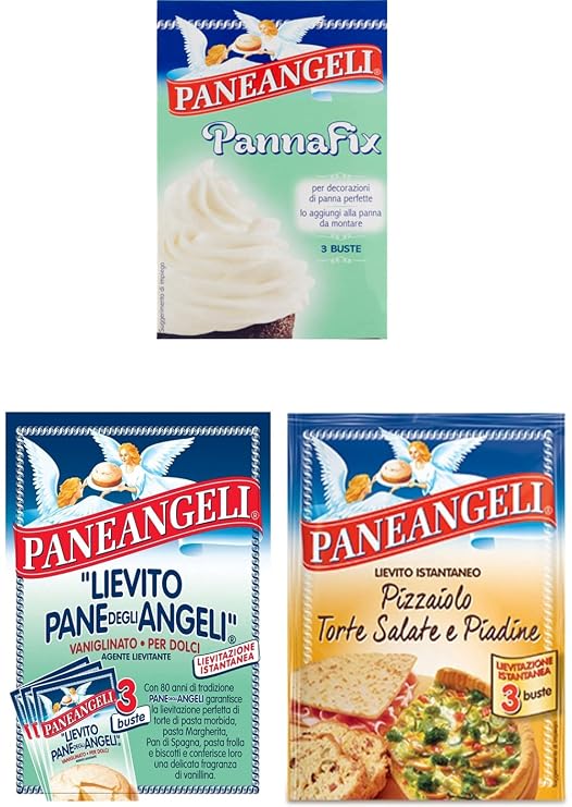 Paneangeli Set Italian Baking Powder, Whipcream fix Total 123g