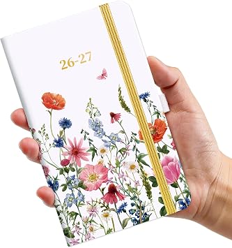 Pocket Calendar 2026-2027 - 2026-2027 Pocket Planner for Purse, Jul. 2026 - Jun. 2027, 6.3''3.8'', Weekly & Monthly Planner with Pen Loop - Floral