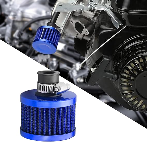 12mm Air Filter Intake Filter Breather, Valve Cover Breather, Mini Universal Motor Cone Cold Clean Air Intake Filter Turbo Vent Breather, Vehicle Engine Air Filters Suitable for Cars Motorcycles