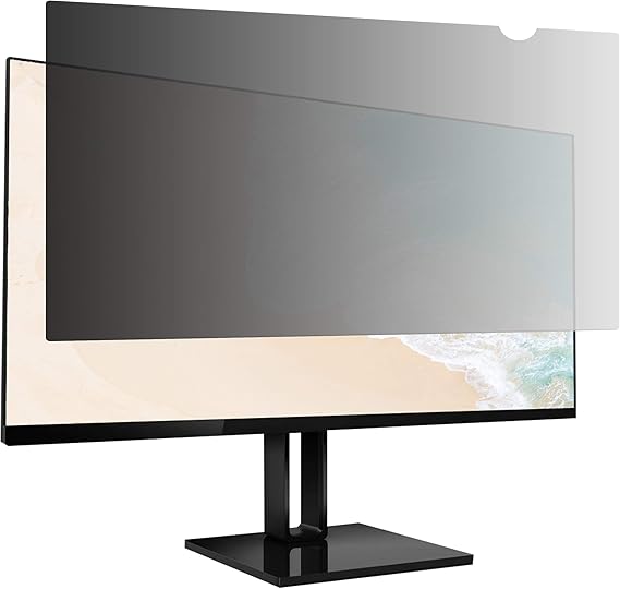 Amazon Basics Privacy Screen Filter for 24 Inch 16:9 Widescreen Monitor, Anti-Glare, Blue Light Filter, Anti-Scratch, Easy Installation, Removable, Eye Protection (20.94"x11.79")