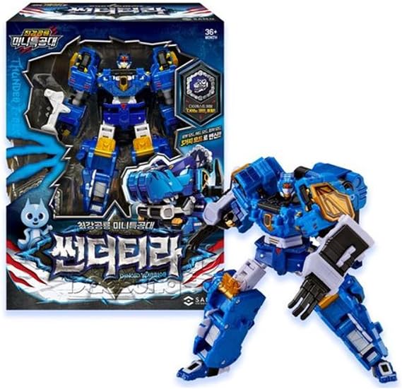 Miniforce Dinoid Warrior Transforming Dino Robot (Thunder Tyra Blue Tyranno)