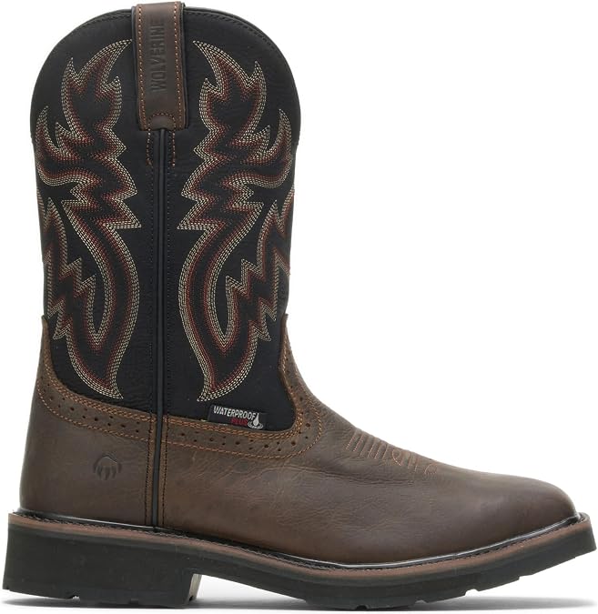 WOLVERINE Men's Rancher Waterproof Steeltoe Square Toe 10in Wellington Work Boot