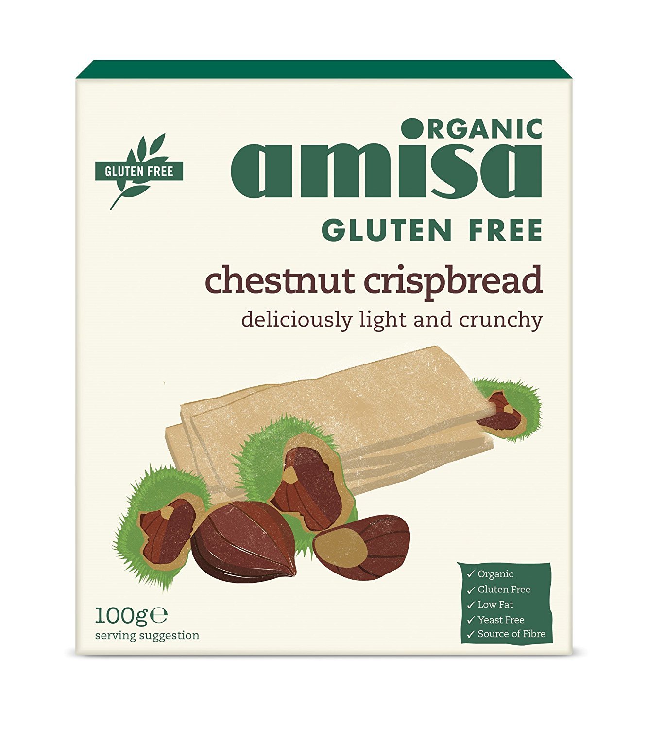 Amisa Crispbread - Chestnut Organic 100g