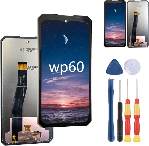 New Display Touch Screen for Oukitel wp60 LCD Display Replace Parts with Tools.