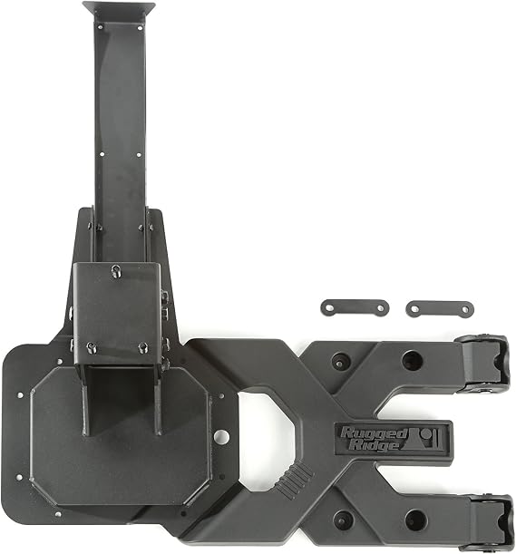 Rugged Ridge HD Tire Carrier Kit - Fits 20072018 Jeep Wrangler JK - Heavy-Duty Construction with Solid Aluminum Hinge Casting & Forged Steel Hinge Brackets
