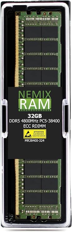 NEMIX RAM 32GB 1X32GB DDR5 4800MHZ PC5-38400 2Rx8 RDIMM Dell PowerEdge R660ラックサーバー用