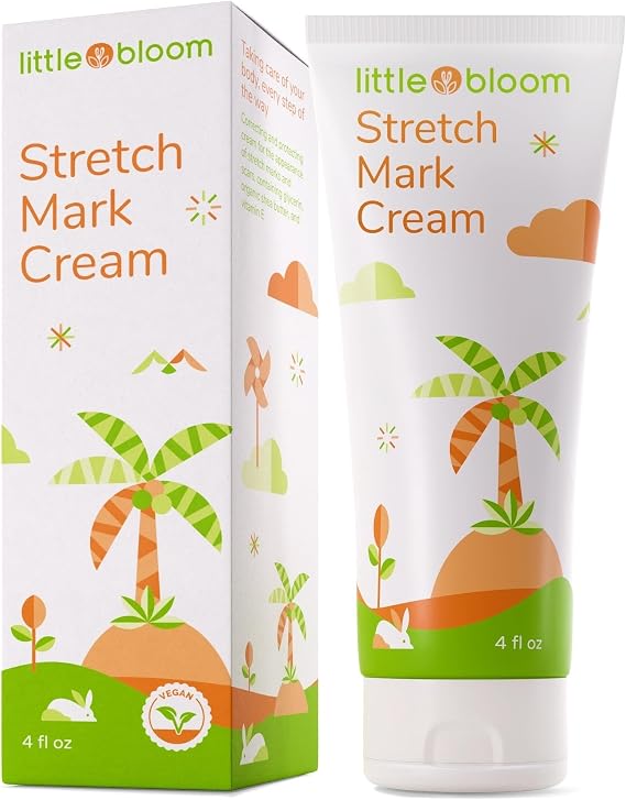 Stretch Mark Cream for Pregnancy, 120mL, Shea Butter Stretch Mark Removal, Anti Stretch Mark Cream with Vitamin C+E, Tummy Butter for Stretch Marks, Belly Butter Pregnancy Care