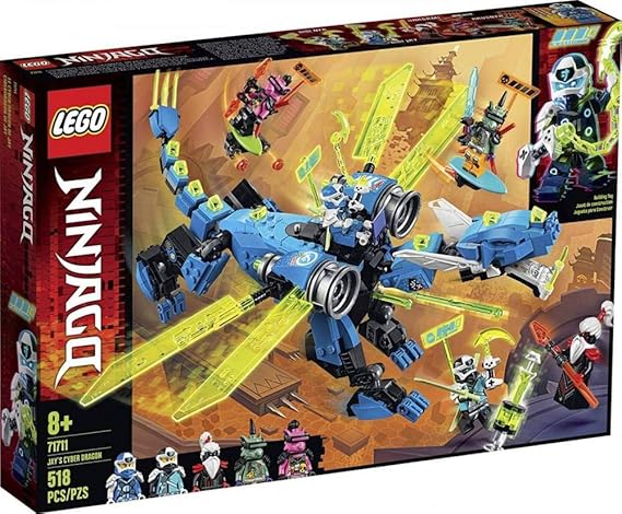 LEGO NINJAGO Jays Cyber Dragon 71711 Ninja Action Toy Building Kit (518 Pieces)