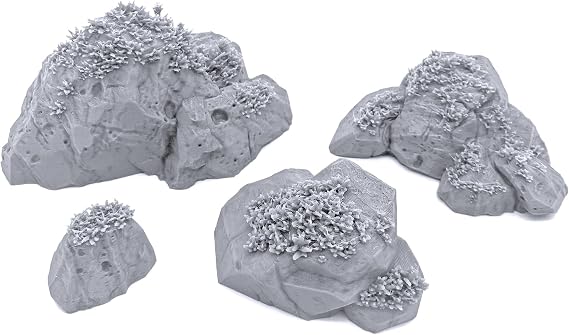 EnderToys Swamp Scatter Rocks - DND Terrain - 28mm Scenery for Tabletop Miniatures