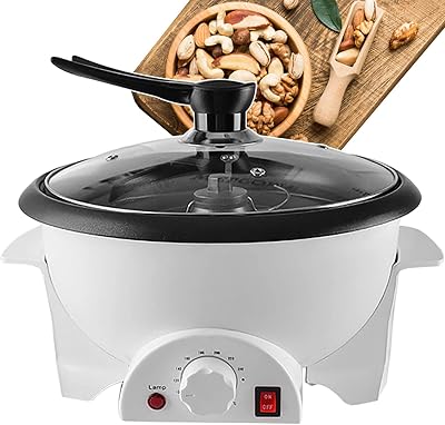 1200W Multifunctional Peanut Burner, Small Popcorn Maker With Adjustable Temperature From 0-240C, 750G Capacity, Electric Coffee Roaster Home Use - Non-Stick Design