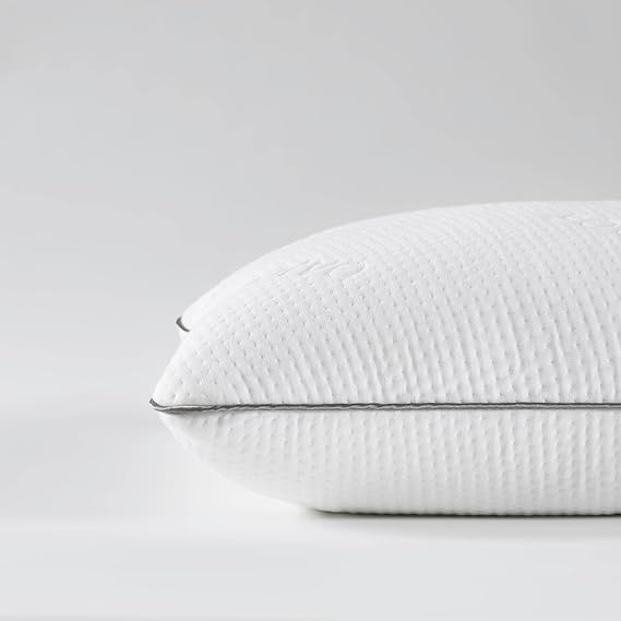 Saatva Cloud Memory Foam Pillow, Gel-Infused Shredded Memory Foam Fill | Standard Loft (4"-5") Contouring Pillow for Any Sleep Position, Queen (28"x16") 1 Pack
