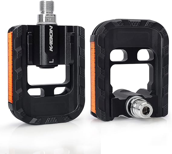 KABON Folding Bike Pedals, Bicycle Foldable Pedals with Aluminum, Universal 9/16 inch Non-Slip Cycling Pedals for Folding Bike, BMX Bike, Road Bike, Mountain Bike MTB