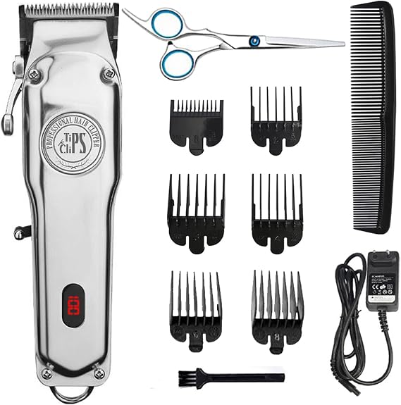 Professional Hair Clippers for Men - Cordless Hair Clippers Machine - Barber Electric Hair Trimmer Men Clippers & Accessories Set - Grooming Beard & Hair Cutting Kit (13 Pieces)
