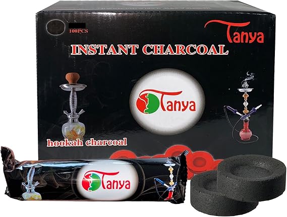 Tanya 33MM Charcoal Tablets for Incense Quick Light Charcoal Tablets 33 mm Resin Burner Rolls Pack of 100 Coals Charcoal Burner - Instant Fire Coal Tablet (33MM)