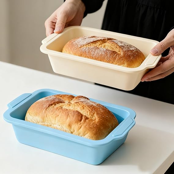 Nonstick Silicone Bread Loaf Pan: 9.5 x 5 Inch Bread Pan for Homemade Rye