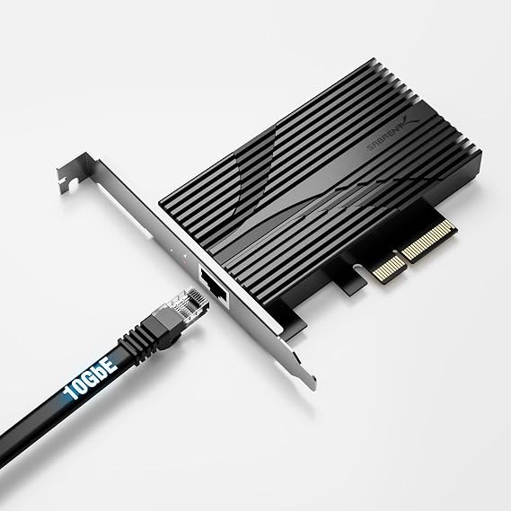 SABRENT 10Gb PCIe Network Card, 10GBASE-T, Multi-Gig NIC (NT-10PE)