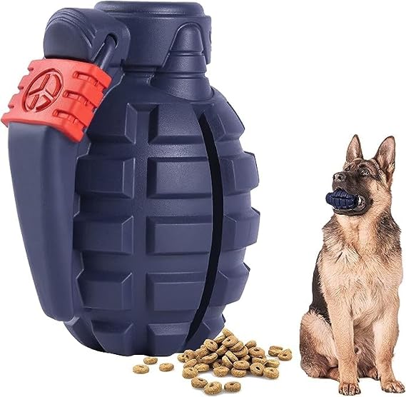 Grenade-Shaped Interactive Dog Chew Toy