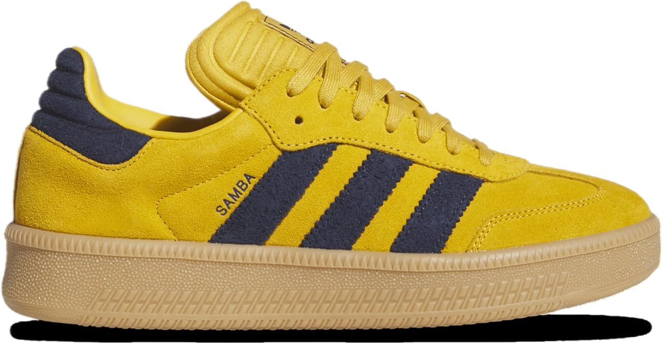 adidas Samba XLG - Men's (JP7781, Bold Gold/Night Indigo/Warn Vanilla) Size 11.5