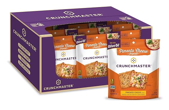Crunchmaster Gluten-Free Multi-Grain Pimento Cheese Crackers, 4 ounce (pack of 12)