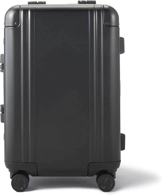 ZERO Halliburton Classic Aluminum 3.0 International Carry-On Zipperless Luggage, Hardside, Four Wheels, Auto-Return Handle, Double Latch Locks- TSA Accepted, Interior Divider, 22-Inch, 33L, Black
