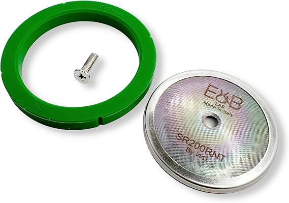 verybarista Custom Tune Up Kit for Rancilio Silvia espresso machines. IMS Nanotech Reinforced Screen SRT200NT, Cafelat Gasket - Green, Flat Screw.