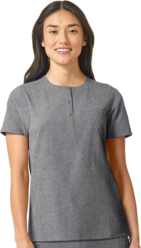 Wink Renew Women's Mandarin Collar Tuck-in Scrub Top