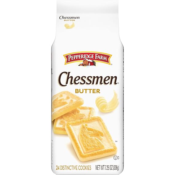 Pepperidge Farm Chessmen Butter Cookies, 7.25 oz. Bag Packaging may vary