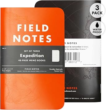 Field Notes | Expedition Edition 3-Pack | Waterproof Notebook