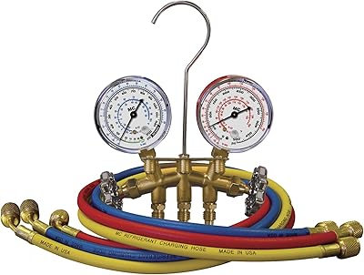 Mastercool 33661 Brass HVAC Gauge Set for R12R22R502 Refrigerant