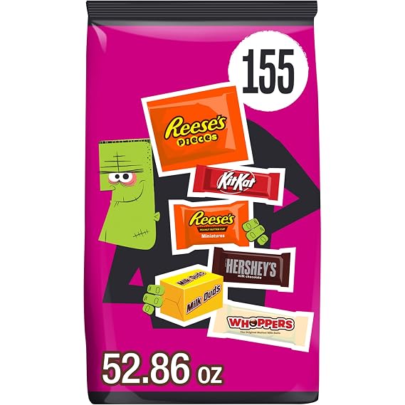 HERSHEY'S Assorted Flavored, Candy Bulk Bag, 52.86 oz (155 Pieces)