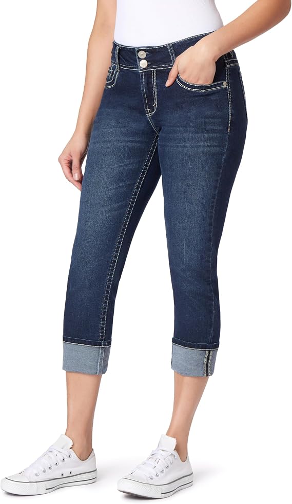 WallFlower Luscious Curvy Cropped Jeans for Women