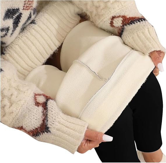 YMADREIG Winter Leggings for Women Warm Fleece Lined Leggings Stretchy Thick Sherpa Lined Tights High Waisted Yoga Pants
