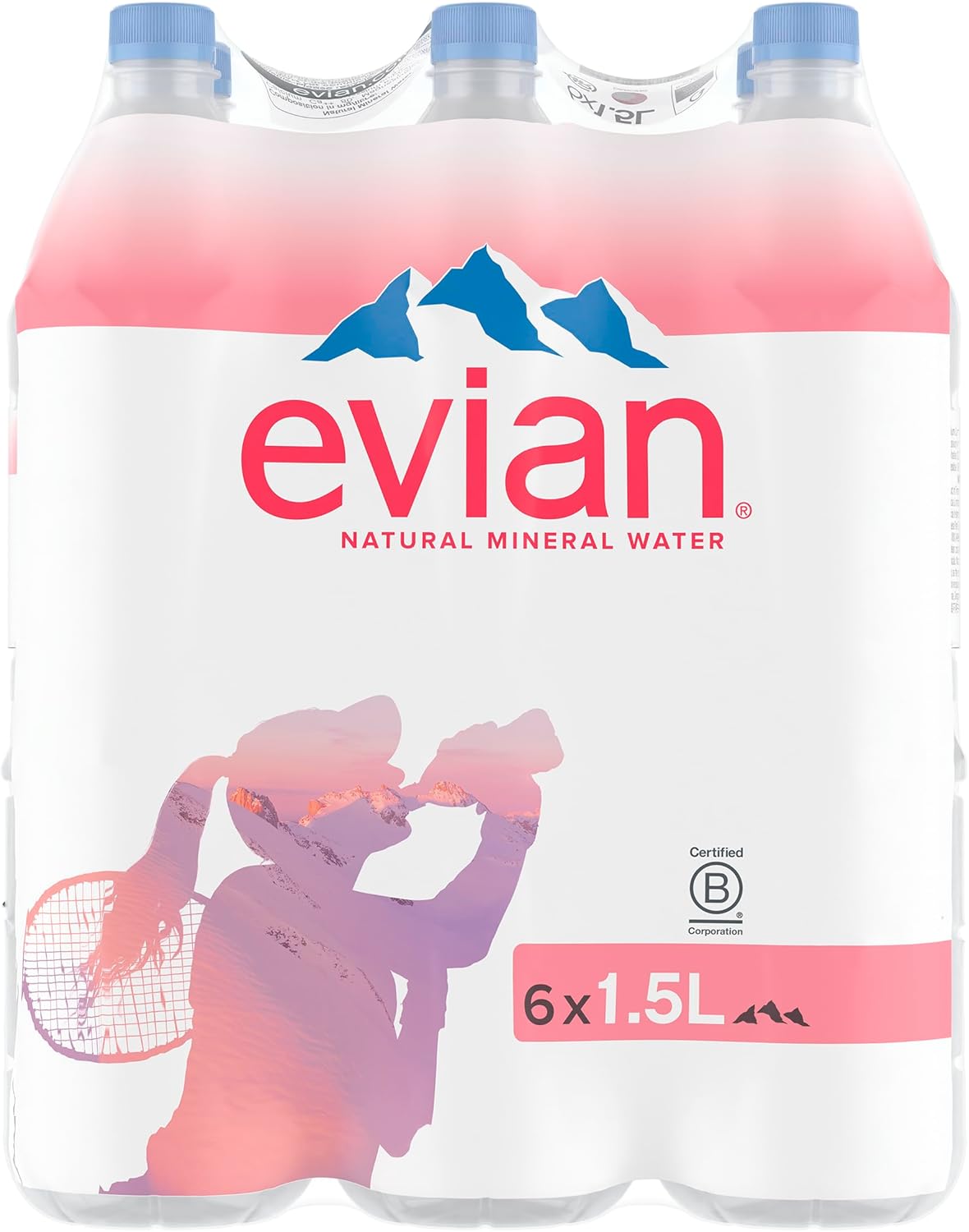 Evian Still Mineral Water, 1.5 l (Pack of 6)