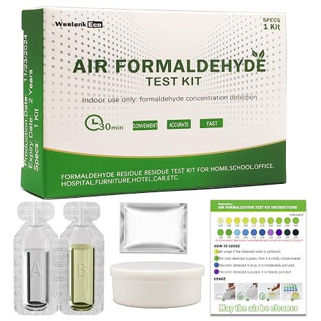 Formaldehyde Test Kit (1 Kit), Indoor Formaldehyde Concentration Detection | Quickly detect the formaldehyde concentration in the air, and test results can be obtained in only 30 to 50 minutes