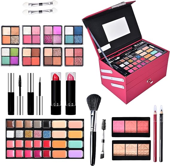Makeup Kits for Women Startup Full Beginner Cosmetic Palette Set Tools | -Makeup Kit Women's Sets, Start Up, Includes Cosmetics, Tools, Beginners, Professionals