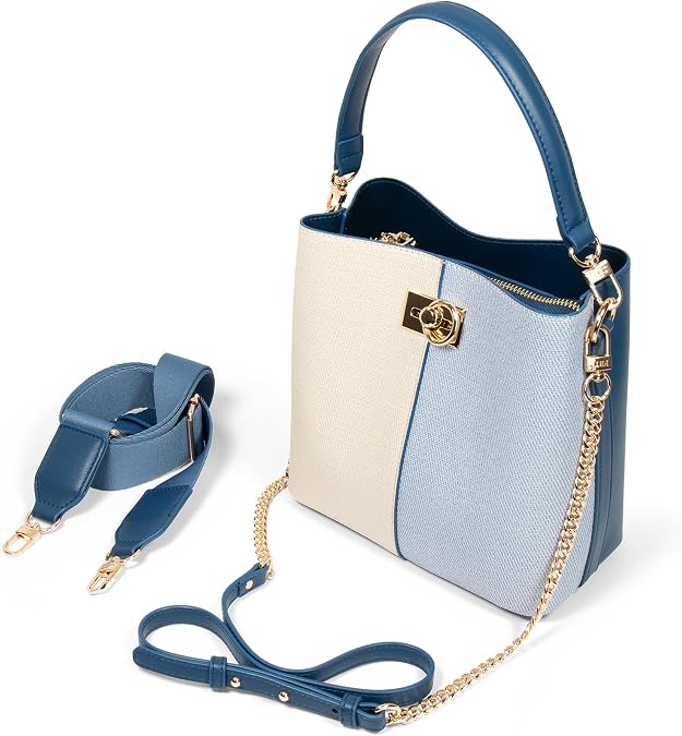 Leather Small Crossbody Bags for Women - 3 Straps, 3 Compartments, 3 Closures