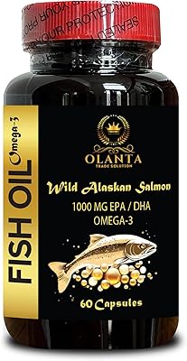 Alaskan Salmon Fish Oil Softgels Sustainably Sourced, No Artificial Additives, EPA DHA Omega-3, No Fishy Taste, Supports Mobility & Well-Being - 1 Bottle