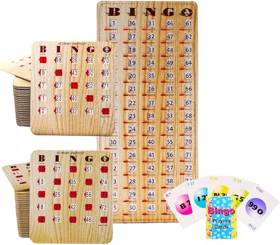 MR CHIPS Jam-Proof Bingo Cards with Sliding Windows, 25 Reusable Shutter Cards, 75 Calling 1 Master Board Plus 10 Extra