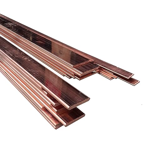 Copper Bus Bar 3mm x 10mm x 7.87 inch / 200mm, 1Pcs C110 Pure Cu Copper Flat Buss Bar Stock