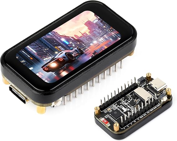 ESP32-C6 1.47inch IPS Touch Display Development Board, 172x320 Resolution, 262K Display Color, Supports W-i-F-i 6/BLE 5, 160MHz RISC-V Processor,Smoothly Run GUI Programs, with Pre-soldered Header