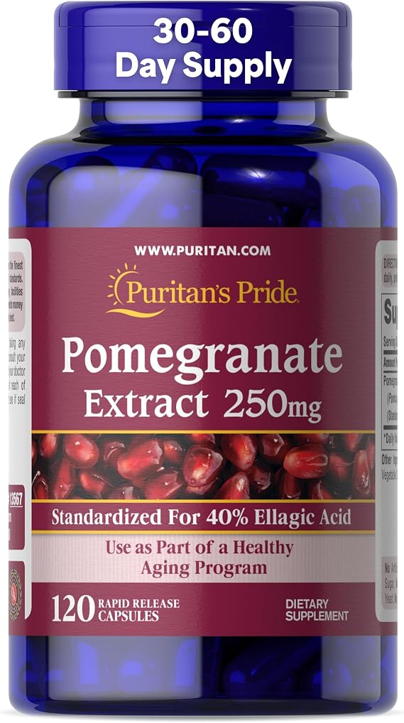 Puritan's Pride Premium Pomegranate Extract 250mg, 120 Capsules