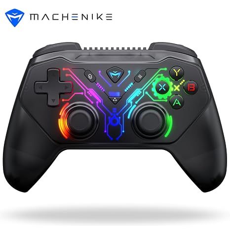 Machenike G3S Wireless Gaming Controller for Windows PC,Switch,Android,PC Controller With LED Backlight Dual Vibration Motors, Dual Connection Modes,Plug and Play [video game]