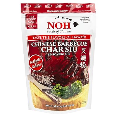 NOH Chinese Barbecue Char Siu Seasoning Mix, 48 oz Packet Pack of 1 - Authentic Chinese Barbecue Seasoning for Restaurant-Style Classic Char Siu Taste - Ideal for Pork, Chicken, Ribs and More