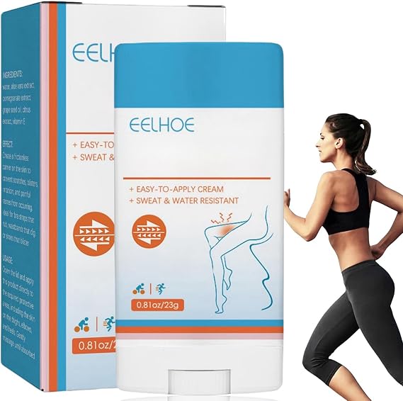 Anti-Chafe Stick,Useful Anti-Chafing Cream,Anti Friction Stick,Anti-Chafe Balm,Thigh Anti-Chafe Stick,Thigh Rubbing Balm,Anti-Chafing Gel,Glide Anti-Chafing Stick,Running Chafe Stick for Heel