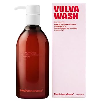 Medicine Mama's Apothecary Vmagic Gentle Feminine Wash pH Balanced to Cleanse and Rejuvenate Intimate Skin with Chamomile, Collagen, Vitamin E and Sage Hormone Free 8 oz