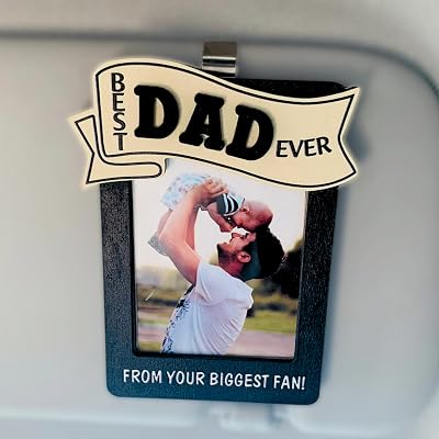 Gifts for Dad Car Accessories Drive Safe Daddy Visor Clip Car Photo Holder Drive Safe I Love You Visor Clip Picture Frame Dad Gifts from Daughter Magnetic Picture Holder